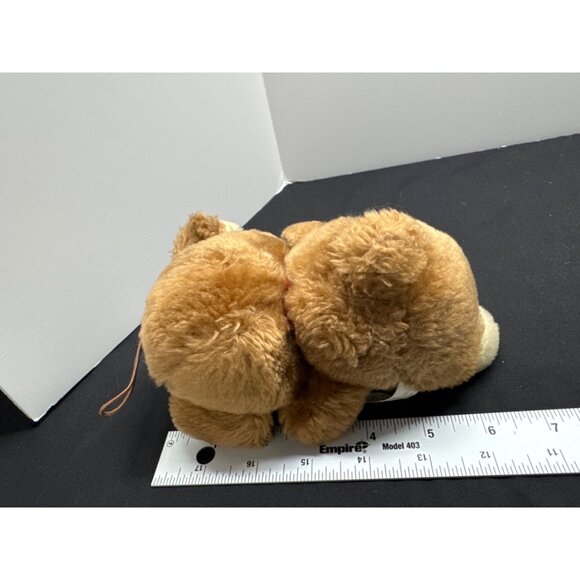 Vintage Eden Toys Plush Teddy Bear Stuffed Animal With Red Bow Red Tongue Gift I - Picture 4 of 6